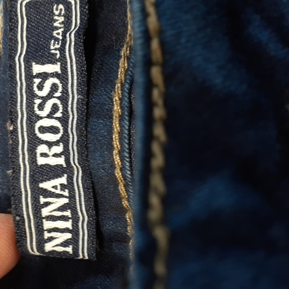 Nina Rossi Jeans Skinny Stretch Blue Jeans Size 5 - Picture 15 of 16